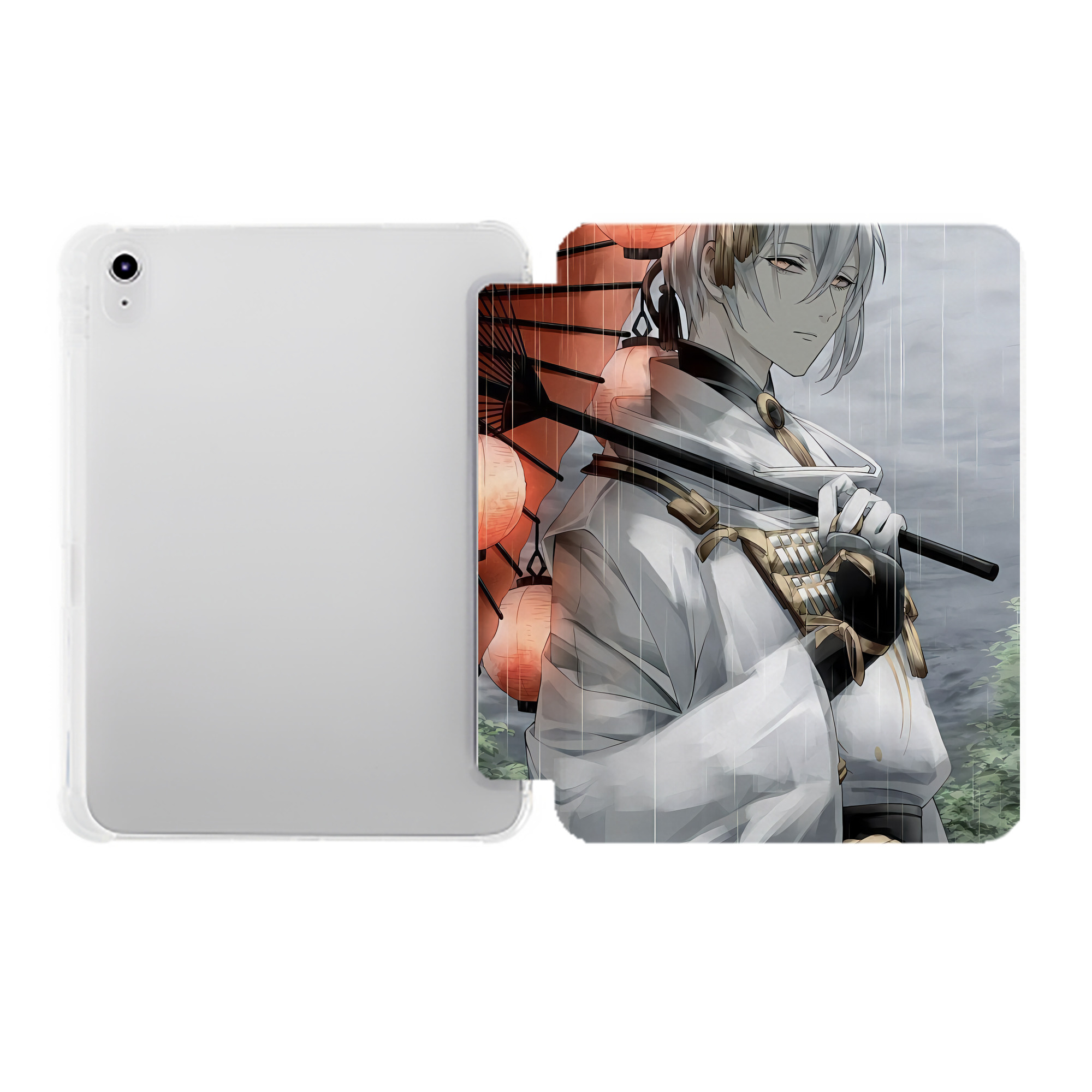 （画像用） 刀剣乱舞 Touken Ranbu IPad ケース ペン収納付き 三つ折りスタンド PUレザー×シリコン 対応機種9.5/10.5/10.9インチ